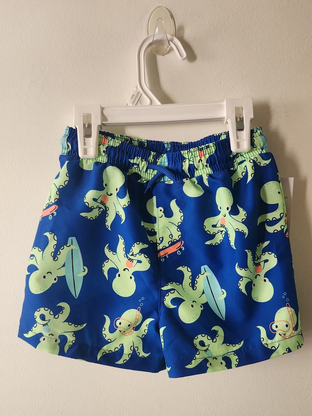 Kids' Blue Octopus Print Swim Shorts Size 2T